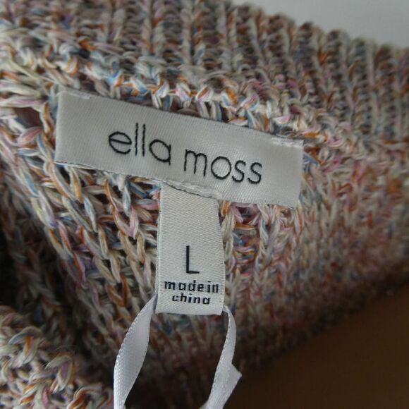 Ella Moss Gardenia Sweater Sleeveless Marled Knit Ribbed Large NEW w/ Defect Lrg - Picture 8 of 13